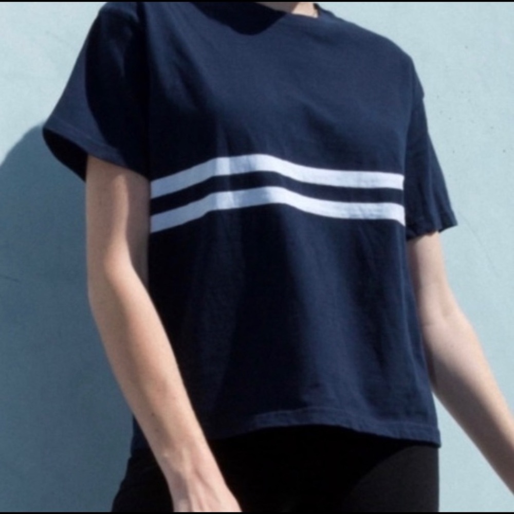 brandy melville navy blue aleena top